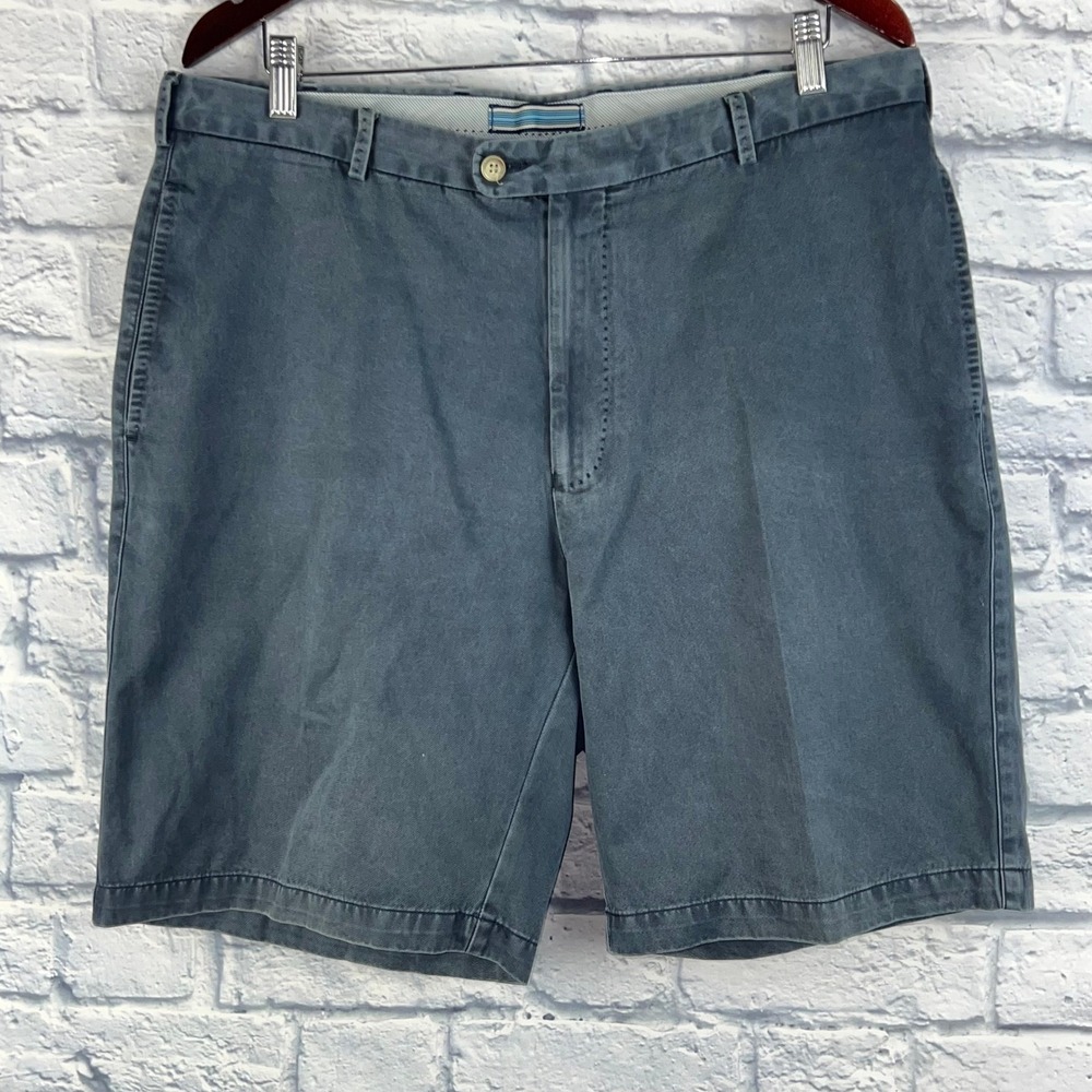 Peter Millar Shorts Mens Pima Cotton Gray Chino Golf Sport Casual Size 36
